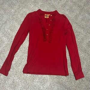 TORY BURCH Mock Neck Long Sleeve Top